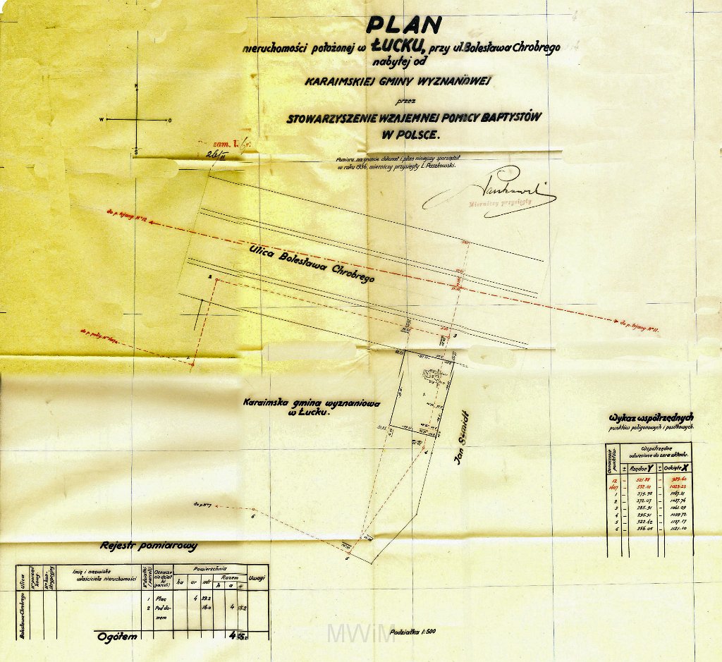 KKE 5969-3.jpg - Dok. Plan nieruchomości gminy Karaimskiej, Łuck, 1936 r.